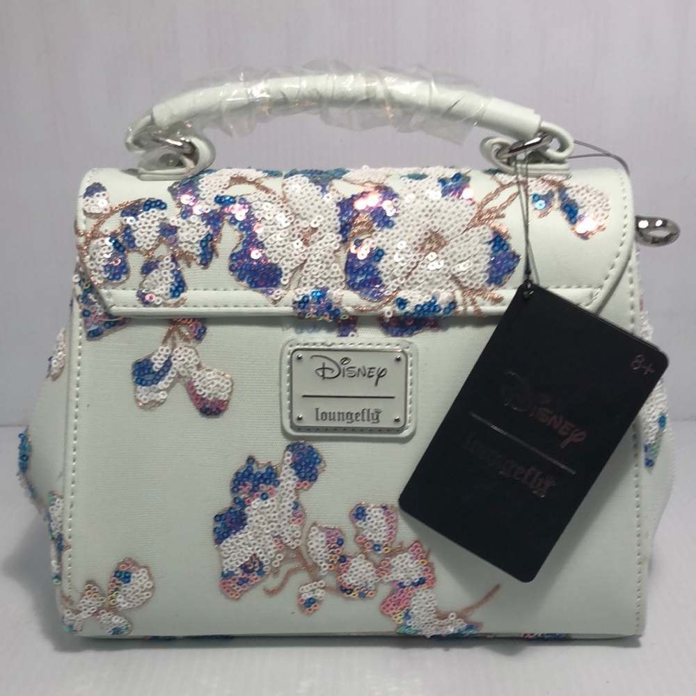Loungefly Disney Alice In Wonderland Floral Sequins Handbag